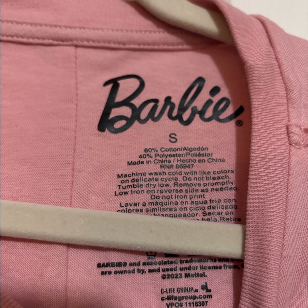 Barbie Pink Studded Crop Tee - Picture 3 of 3